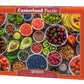 2000 Piece Jigsaw Puzzle, Table Full of Superfood, Food puzzles, Variety of fruits and nuts, Colorful food, "Tasty" puzzles, Adult Puzzle, Castorland C-200993-2