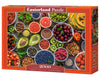 2000 Piece Jigsaw Puzzle, Table Full of Superfood, Food puzzles, Variety of fruits and nuts, Colorful food, "Tasty" puzzles, Adult Puzzle, Castorland C-200993-2
