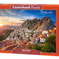 3000 Piece Jigsaw Puzzle, Pietrapertosa, Italy, Sunset, Scenic landscape, Mountain village, Adult Puzzle, Castorland C-300549-2