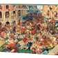 3000 Piece Jigsaw Puzzle, Bull Run in Pampeluna, Art Collection, Busy City Street Cartoon Scene, High Detail Seek and Find, Adult Puzzle, Castorland C-300648-2