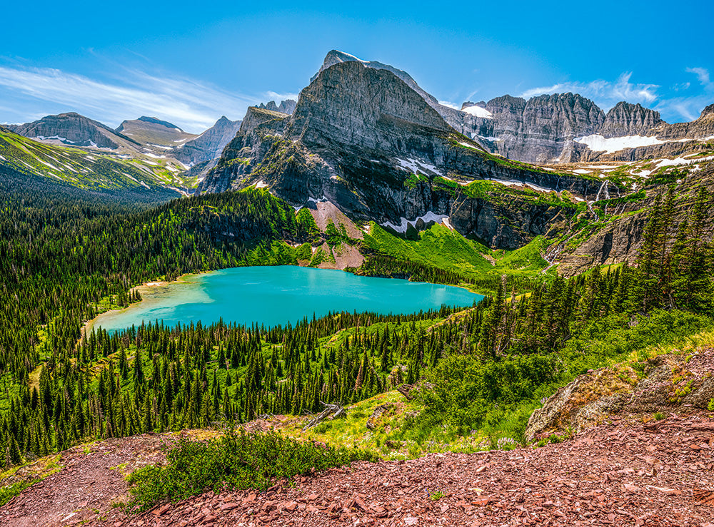 3000 Piece Jigsaw Puzzle, Grinnell Lake, Glacier National Park, USA, Majestic landscape, Adult Puzzle, Castorland C-300716-2