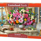 4000 Piece Jigsaw Puzzle, Summer Flowers and Cup of Tea, Still nature jigsaw, Romantic picture, Classic, Adult Puzzle, Castorland C-400263-2