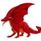 Hansa Plush Great Dragon Model 5936 - Red Color, True-to-Life Design