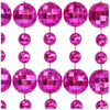 Round Disco Bead Necklace Pack of 12 Pink