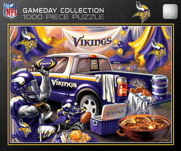 Masterpieces 1000 Piece Jigsaw Puzzle For Adults - Nfl Minnesota Vikings Gameday - 19.25'X26.75'