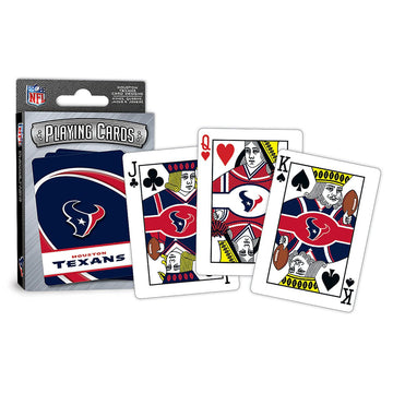 Masterpieces Officially Licensed Nfl Houston Texans Playing Cards - 54 Card Deck For Adults