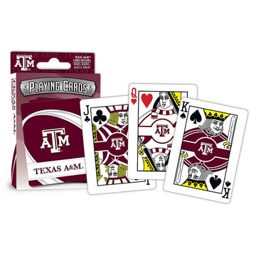 Masterpieces Family Games - Ncaa Texas A&M Aggies Playing Cards - Officially Licensed Playing Card Deck For Adults, Kids, And Family