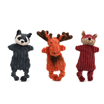 Woodland HuggleFlatties™ Assorted Durable Plush Dog Toys (3pk)