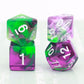 Haxtec 11 Piece Dice Set Extra D6 D20 Compatible with Dungeons and Dragons 5e RPG Games-Green Purple