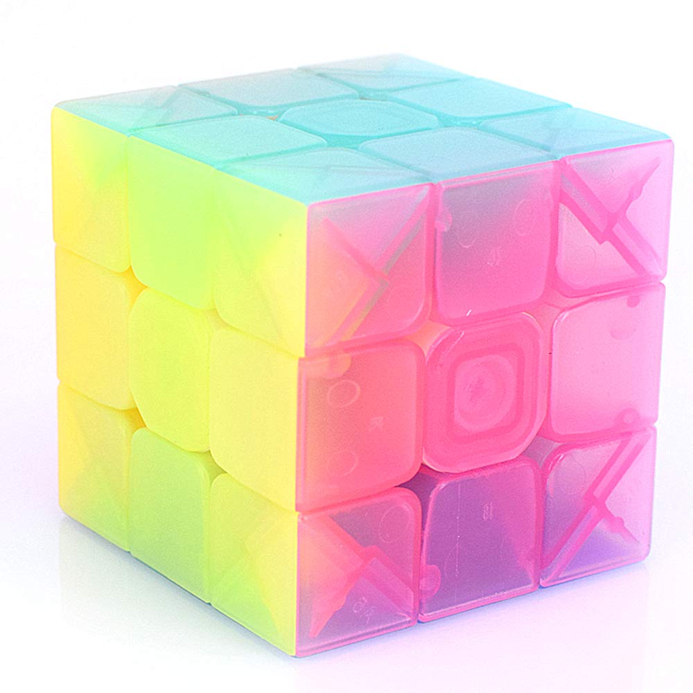 Liangcuber Qy Warrior S 3X3 Speed Cube Warrior W Upgraded Version 3X3 Puzzle Cubes (Warrior W 3X3 Jelly)