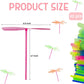 Lcpqmzgh 36 Pieces Hand Helicopter Spinner Hand Rub Plastic Propeller Outdoor Flying Plastic Dragonfly Toy Random Color Toy Heli
