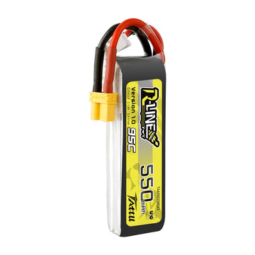 TATTU R-Line 550mAh 7.4V 95C 2S1P Lipo Battery Pack with XT30 Plug