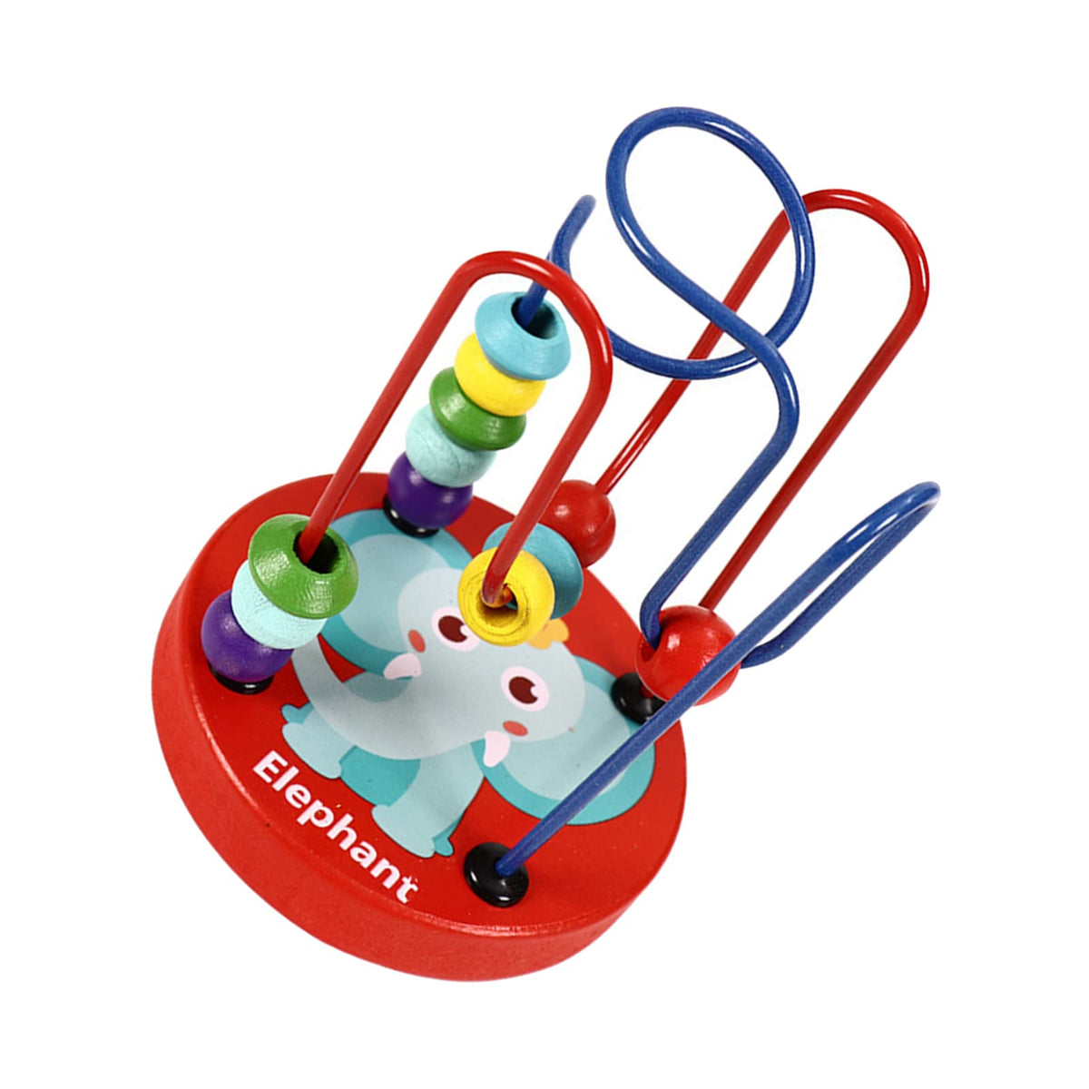 Ilsmysutra Wooden Animal Roller Coaster Circle Toys Activity Toy For Ages 3+ Elephant|Toys For Baby|Developmental Baby Toys
