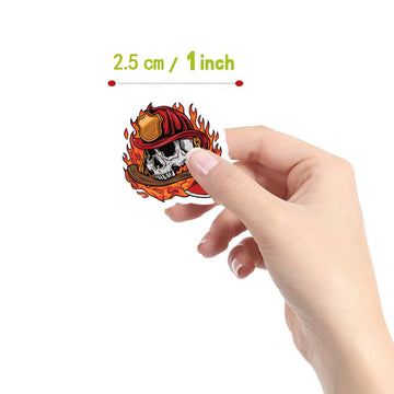 500 Pieces(10 Patterns)Firefighter Stickers Colorful Fashion Graffiti Adhesive Seals For Kids Girls Boys Teens Adults Water Bott