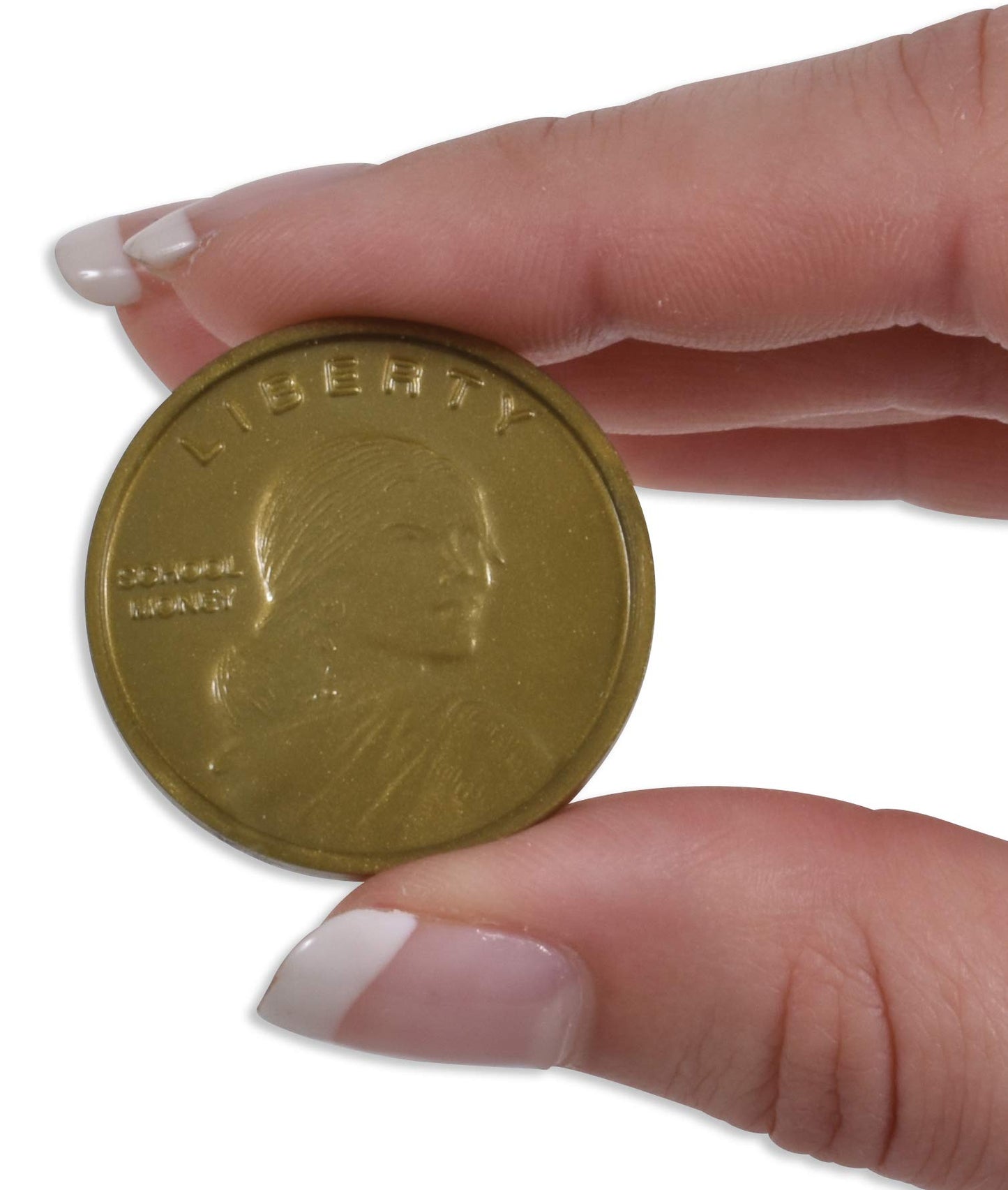 LEARNING ADVANTAGE Play Dollars - Set of 50 Plastic Coins - Designed and Sized Like Real US Currency - Teach Money Math With Thi