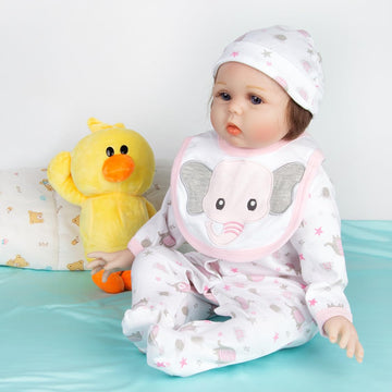Reborn Baby Dolls Clothes 22 Inch Cute Elephant Girl Outfits For 20-22 Inch Newborn Doll Clothing Accessories…