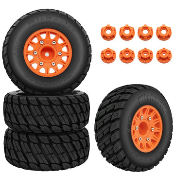 GLOBACT RC Truck Tires for 1/10 Scale Arrma Senton Tires Slash Tires Axial Redcat Rc4wd Hex Detachable Replacement 14mm 12mm RC 