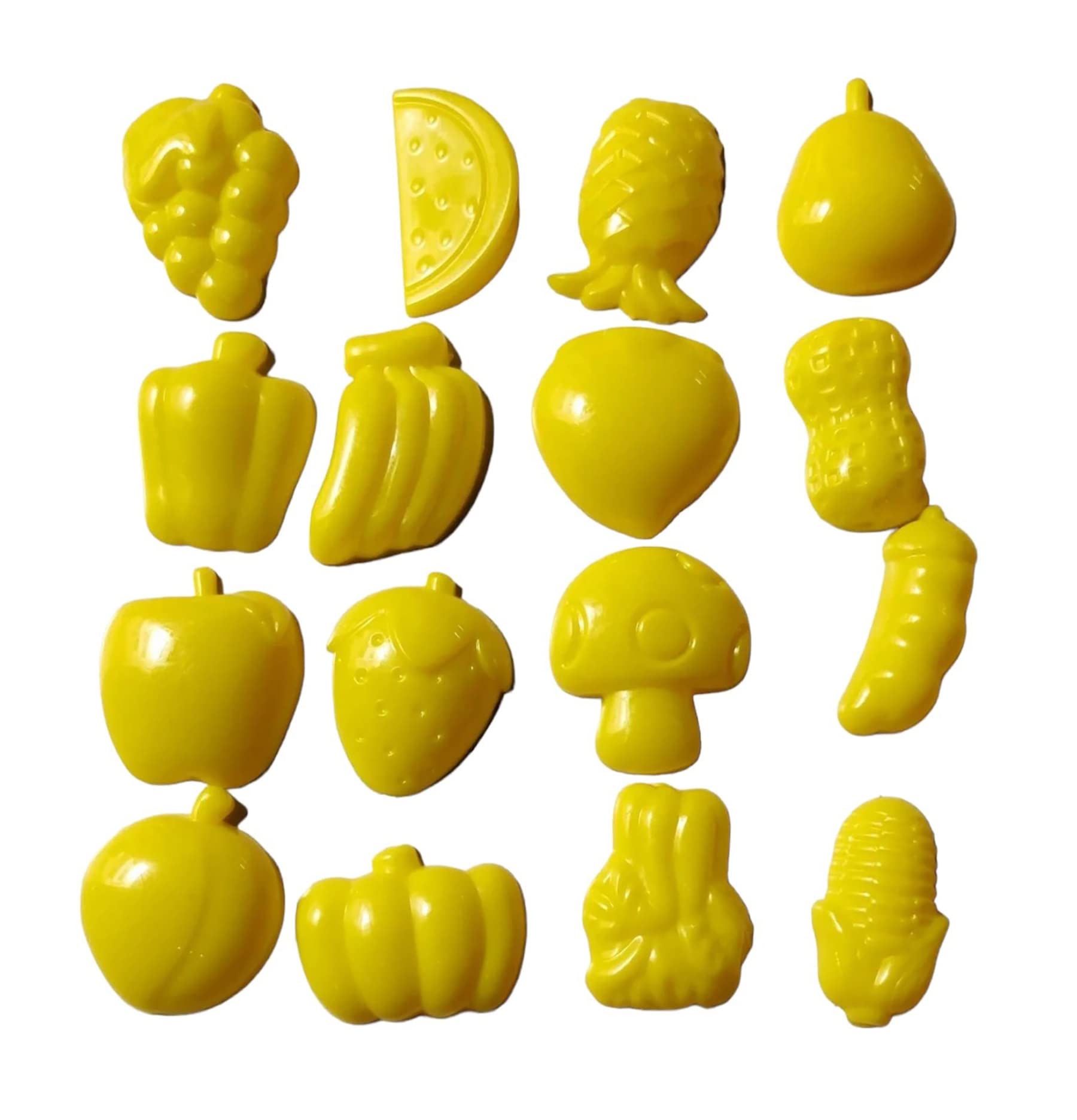 Bestubuy Clay And Sand Modelling Mould Fruits Design Set Of 16 Pcs (Yellow)