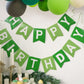 Green Happy Birthday Banner Greenery Theme Birthday Party Bunting Supplies Signs For Birthday Garland Nursery Hanging Decoration