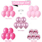 Pink Balloons Set 50Pcs 12Inch Metallic Light Pink Balloon Pastel Pink Latex Helium Balloons Dark Hot Pink Confetti Chrome Pink
