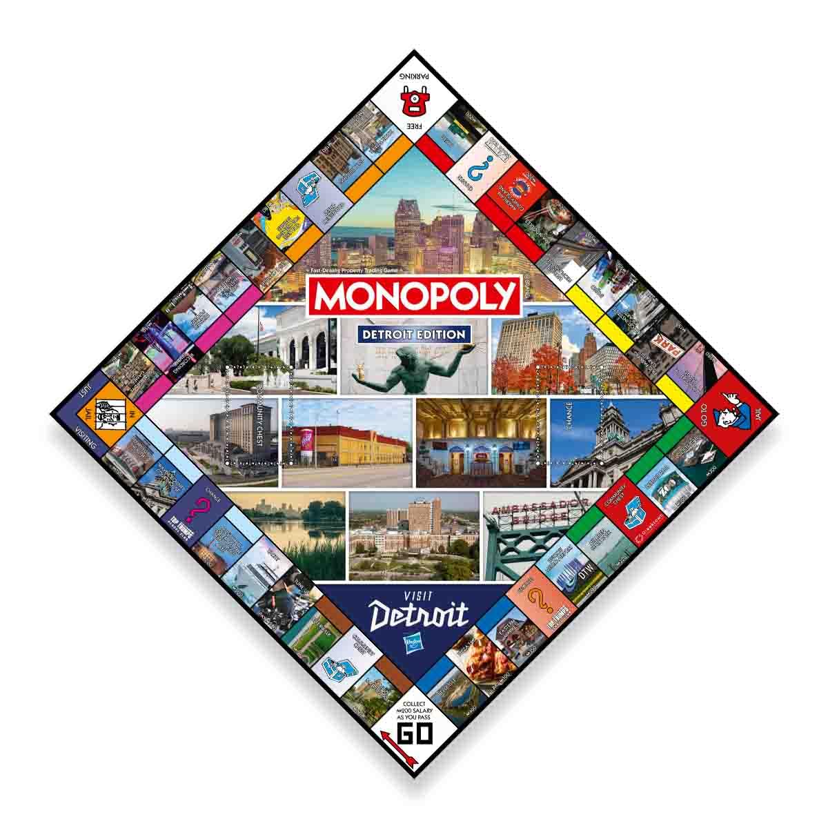 Monopoly Board Game Detroit MI Edition : 2-6 Players Family Board Games for Kids and mature-themeds  Board Games for Kids 8 and up  for Kids and mature-themeds  Ideal for Game Night
