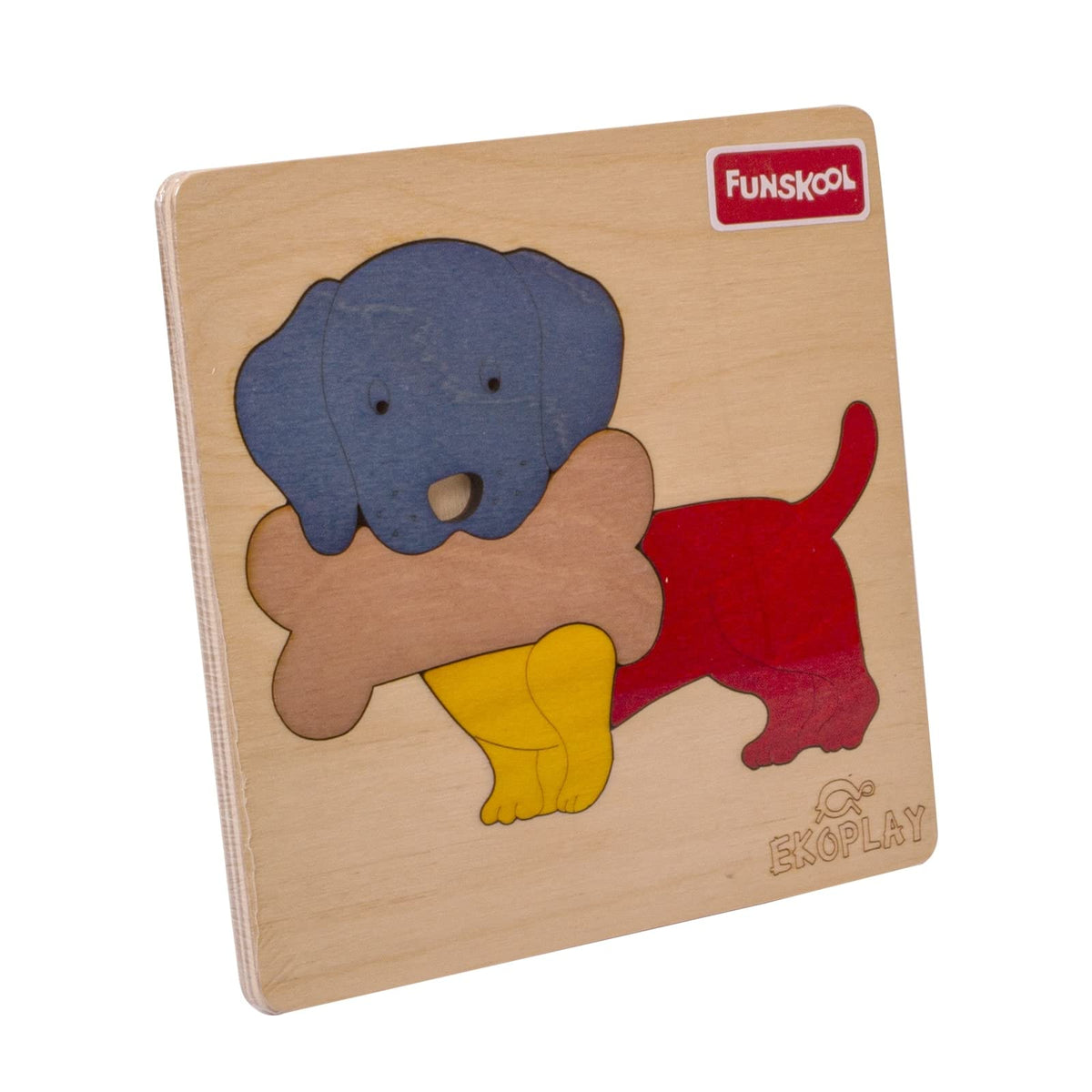 Funskool EkoplayDog with A BoneWooden Puzzle, Kids
