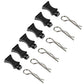 6Pack Vgoohobby RC Body Clips Pins with Fixing Bracket Aluminum Pull Tabs Mount Compatible with Redcat Traxxas Tamiya Axial SCX1
