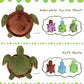 Muiteiur Sea Turtle Stuffed Animal Soft Mommy Turtle Plush Toy With 3 Babies Turtle Plushies Multicolored Stuffed Sea Turtle For Kids Girl Boy