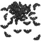 Saktopdeco 40 Pcs Black Bats Halloween Decoration Mini 3D Bat Plastic Toy Party Favor Artificial Bats For Crafts Creepy Scary Prank Toys
