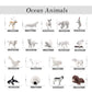 Eoivsh 18Pcs Arctic Animal Figures, Realistic Polar Animal Toys Figurines For Kids Toddlers, Plastic Ocean Sea Animal Figures With Arctic Fox Wolf Snowy Owl Polar Bear Reindeer Bluga Whale