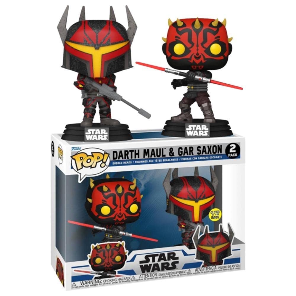 Funko Pop Darth Maul & Gar Saxon Glow Dark 2 Pack