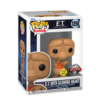 Funko Pop! Movies: E.T. 40Th - E.T. With - Glow In The Dark Heart - E.T. The Extra Terrestrial - Collectable Vinyl Figure - Gift Idea - Official Merchandise - Toys For Kids & Adults - Movies Fans