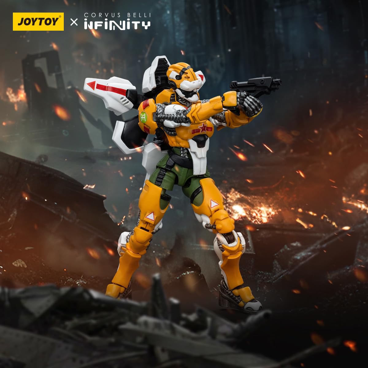Joytoy Infinity Yu Jing Special Action Team Tiger Soldier, Female 1:18 Scale Action Figure Collection Model 4.25 Inch