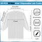 Jeyiour 20 Pack Disposable Lab Coats For Kids White Scientist Costume Kids Lab Coat Scientist Bulk Toddler Doctor Costume With E