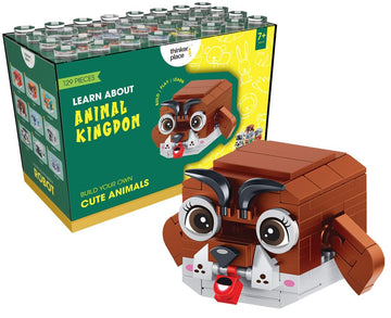 ThinkerPlace 9in1 Animal World Dog (129 Pieces) | Learn About The Animal Kingdom | Building Block Set for Kids Age 6+ | STEM E