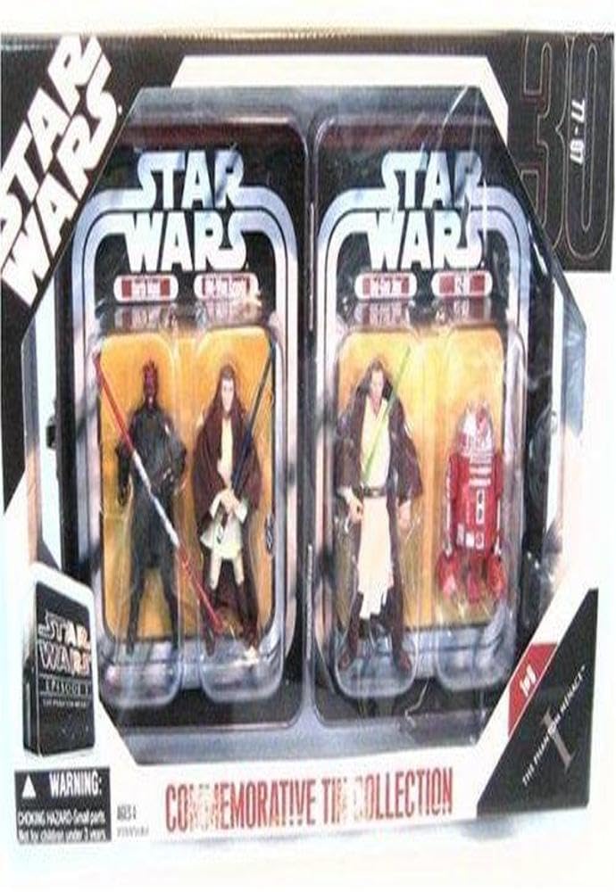 Star Wars Episode 1 The Phantom Menace Commemorative Tin Collection With R2-R9, Darth Maul, Obi Wan Kenobi & Qui Gon Jinn Rare