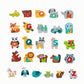 Clovrix 26 Pieces Early Learning Creature Shape Letters Game Stacking Alphabet Colorful Wooden Block Set Painted For Children, P