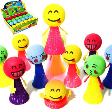 Proloso Jumping Popper Colorful Spring Launchers Bouncy Toy Balls 24 Pcs
