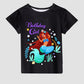 Doctor Unicorn Birthday Girls Mermaid Outfit Set Costume Tutu Skirt Dress, Mermaid Birthday Shirt, Headband & Satin Sash (Black-3, 6-7 Years)