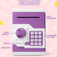 Piggy Bank For Girls Boys Large Electronic Money Coin Banks With Password Protection, Automatic Paper Money Scroll Saving Box, Great Gift For Kids (Purple-White)