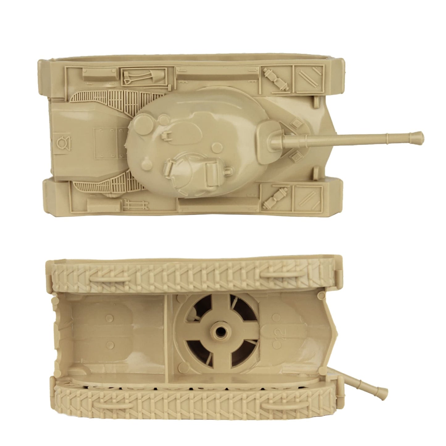 TimMee Toy Tanks for Plastic Army Men - Tan WW2 3pc - Made in USA