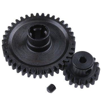 Hobbypark 1 Set Metal Diff Main Gear 38T & Motor Gear 17T for RC 1/18 WLtoys A949 A959 A949 A959 A969 A979 RC Car Buggy Upgrade
