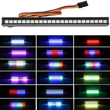 OGRC RC LED Light bar Roof LED Lamp Kit 20 Light Modes Control 155mm for Traxxas 1/10 TRX-4 TRX-6 D90 HSP Redcat RC 4WD Tamiya A