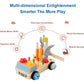 Oujila Wooden Tools Car Set Toy Hammer For Toddlers 2 3 4 5,Stem Montessori Early Educational Construction Toys For Kids, Gift F