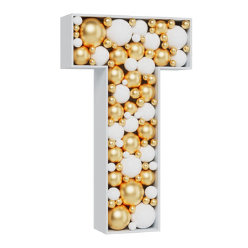 3Ft Large Marquee Letters Mosaic Balloon Frame Pre-Cut Foam Board Marquee Light Up Letters T For Birthday Party Decorations,Wedd