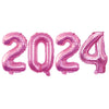 Goer 2025 Foil Number Balloons For 2025 New Year Eve Festival Party Supplies Graduation Decorations (Hot Pink,16 Inch)