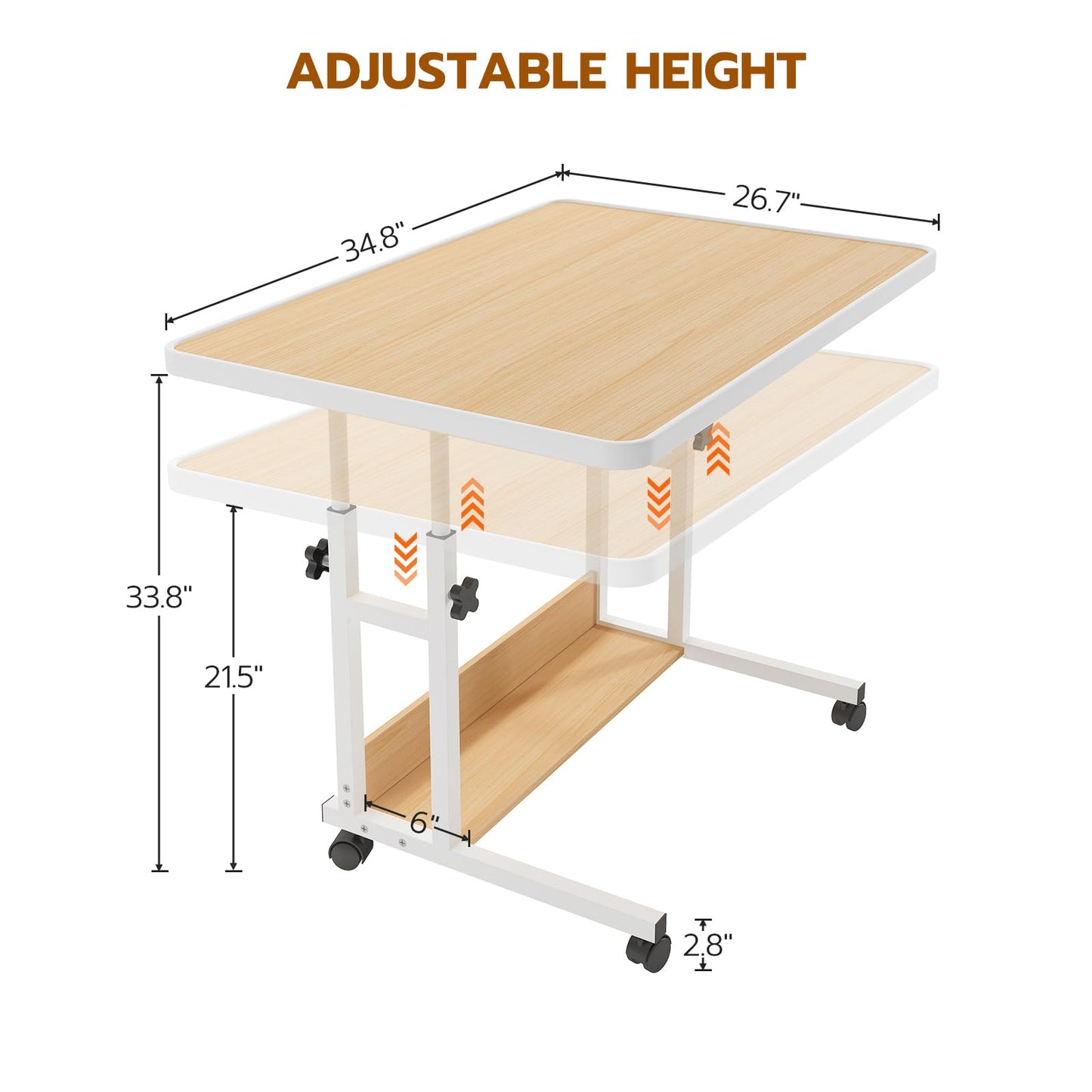upvercy 1500 Piece Adjustable Puzzle Table with Legs and 6 Trays & Protective Cover, 34.8 x 26.7 Rolling Puzzle Board with Stora