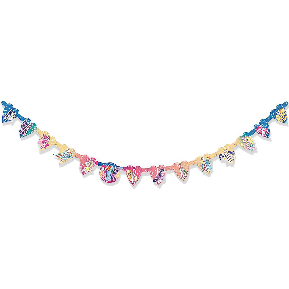Unique My Little Pony Happy Birthday Jointed Banner  6.75 Ft, Multicolor, 1 Pc