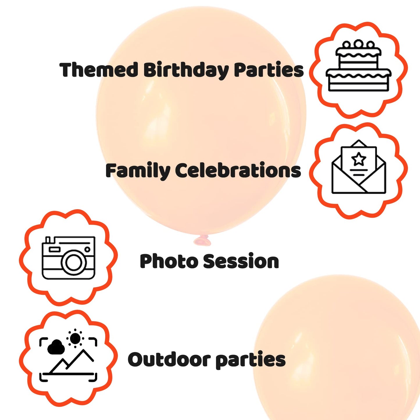 110Pcs Orange Balloon 12 Inch, Orange Latex Balloons For Birthday Party Baby Shower Wedding(With 2 Ribbons).