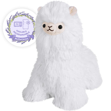Suzzipals Alpaca Llama Stuffed Animals, Microwavable Stuffed Animals Heating Pads For Cramps, Anxiety & Stress Relief, Cuddly Al